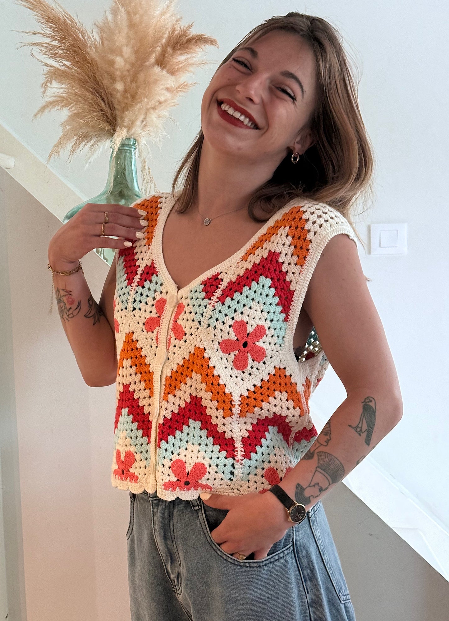 Top Crochet Bohème