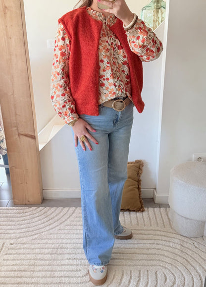 Chemisier fleuri bohème