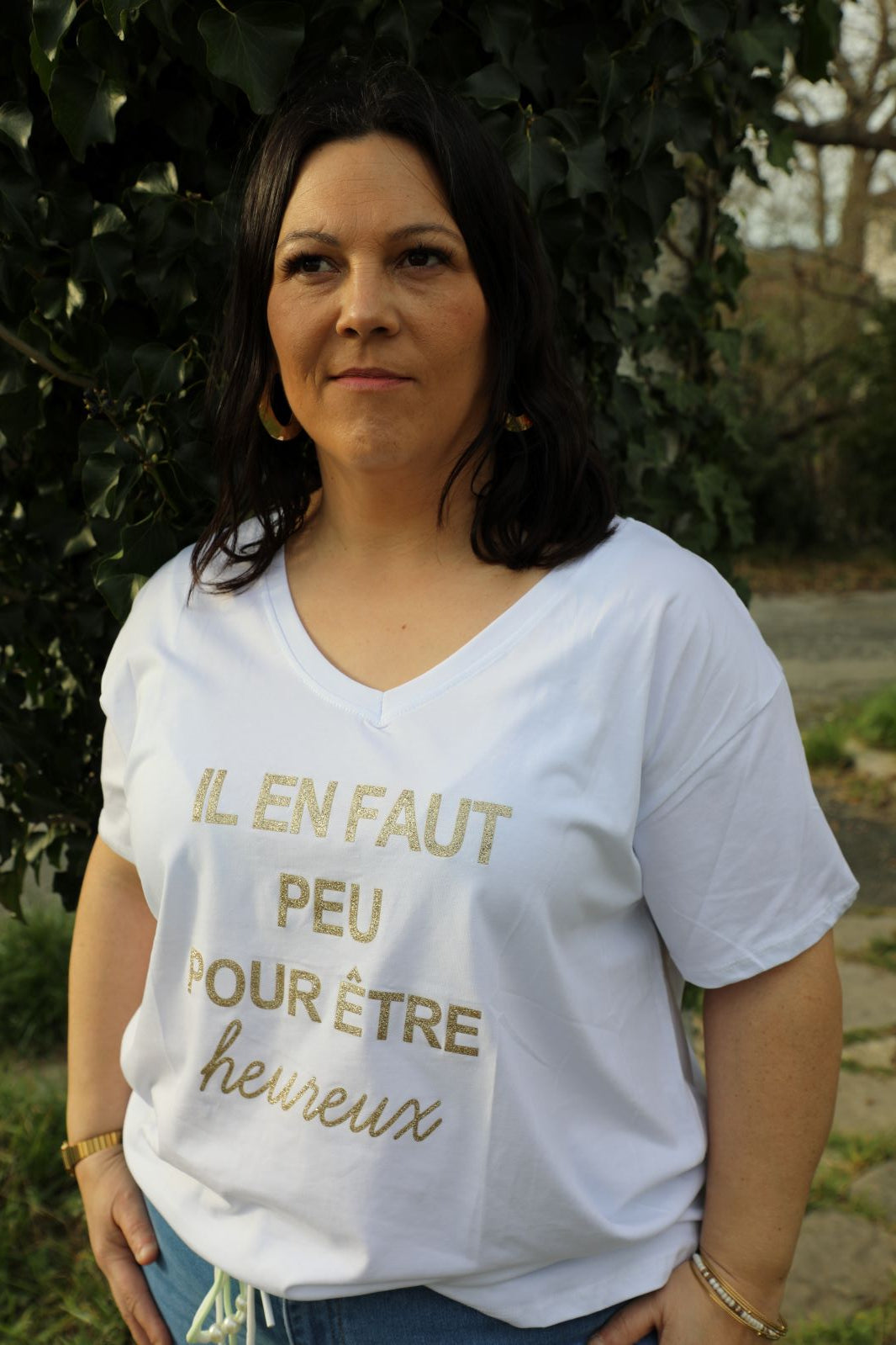 Tee-shirt Talia doré curvy
